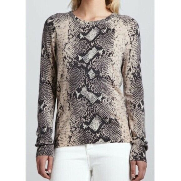 Equipment Sweaters - Equipment Sloane Python Print Cashmere Sweater